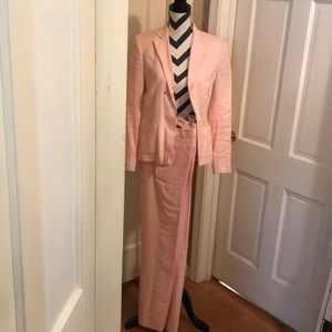 Soft pink linen pant suit